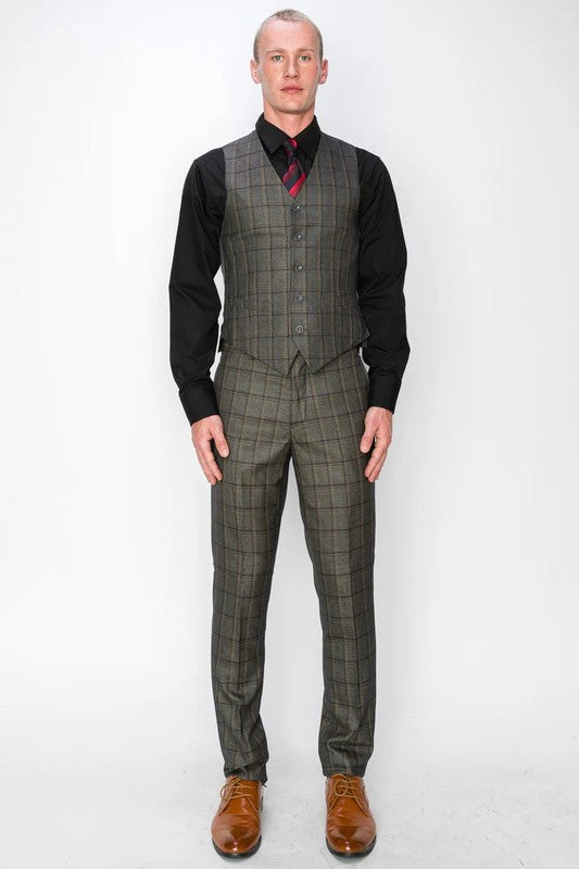0727-BEEIGE-CHECKER-3PC-SLIM