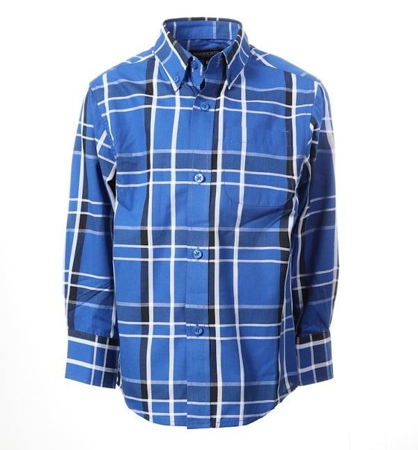 LS-82 PLAID LONG SLEEVE - 7 COLORS ( GROUP 1 ) SIZE 4-18