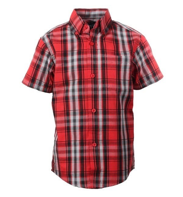 SS-82-Boys Casual Button Down SHORT SLEEVE - 6 COLORS ( GROUP 2 ) - SIZE 4-16