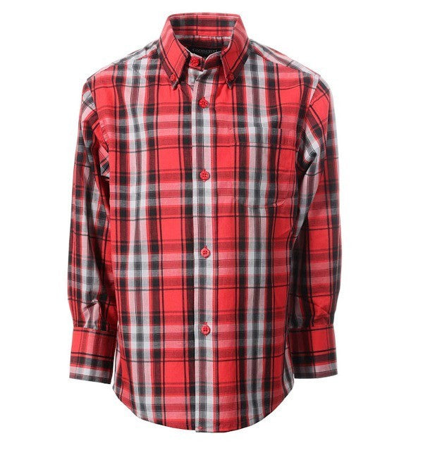 LS-82 PLAID LONG SLEEVE - 7 COLORS ( GROUP 1 ) SIZE 4-18