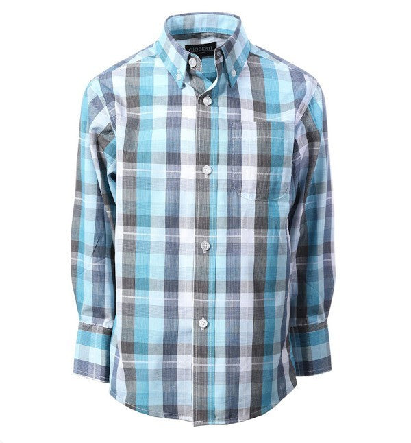 LS-82 PLAID LONG SLEEVE - 6 COLORS ( GROUP 2 ) SIZE 4-18