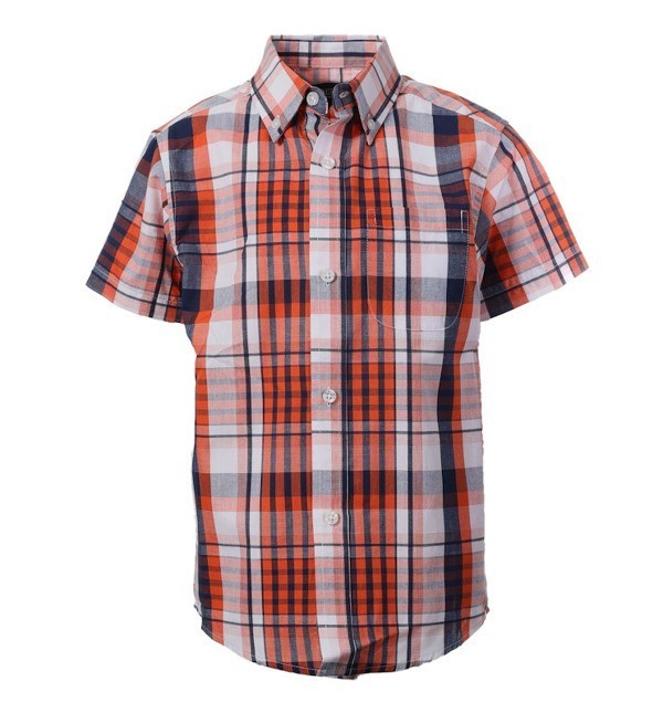 SS-82-Boys Casual Button Down SHORT SLEEVE - 6 COLORS ( GROUP 1 ) - SIZE 4-16