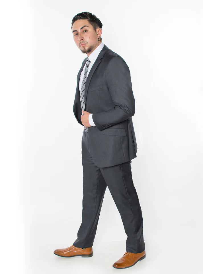 8745-CHARCOAL-2PC-SLIM-SIZE 34S-44S & 34R-56R & 38L-56L