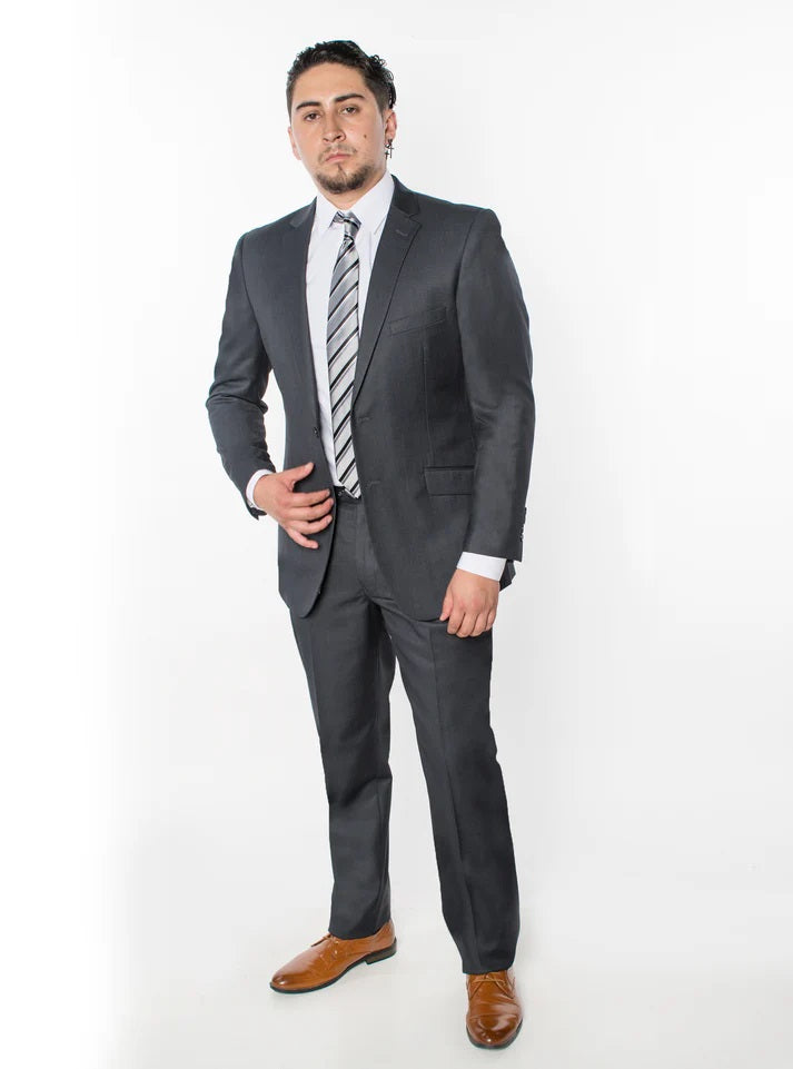 8745-CHARCOAL-2PC-SLIM-SIZE 34S-44S & 34R-56R & 38L-56L