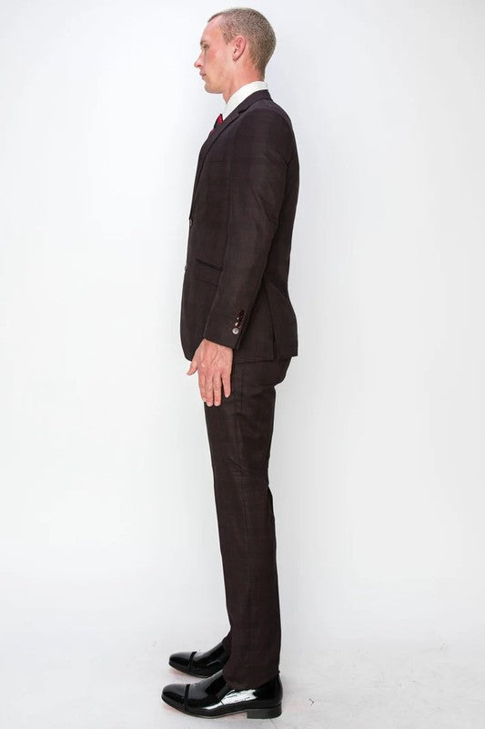 1521-DARK-BURG-3PC-SLIM SIZE 34S-46S & 34R-56R & 38L-56L