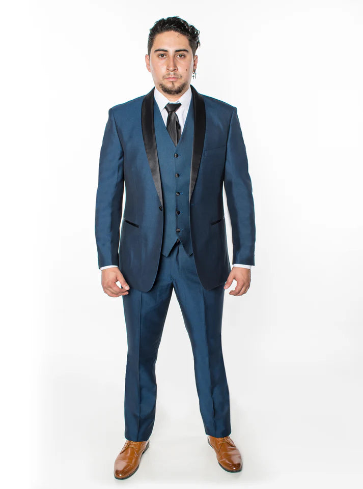 2645-MIDNIGHT BLUE-TUXEDO-SLIM-3PC-SIZE 34S-46S & 34R - 56R & 38L-56L
