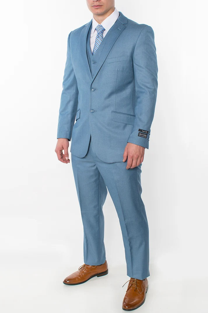 8745-LIGHT BLUE-SLIM FIT-3PC-SIZE 34S-46S & 34R-56R & 38L-56L