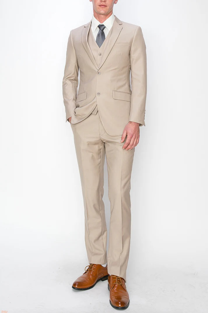 8745-BEIGE-SLIM FIT-3PC-SIZE 34S-46S & 34R-56R & 38L-56L