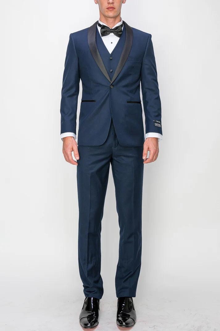 8745-NAVY-TUXEDO-SLIM-3PC-SIZE 34S-46S & 34R-56R & 38L-56L