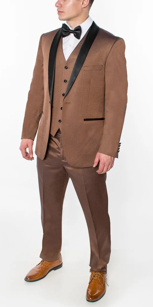2645-BROWN-TUXEDO-SLIM-3PC-SIZE 34S-46S & 34R-56R & 38L-56L