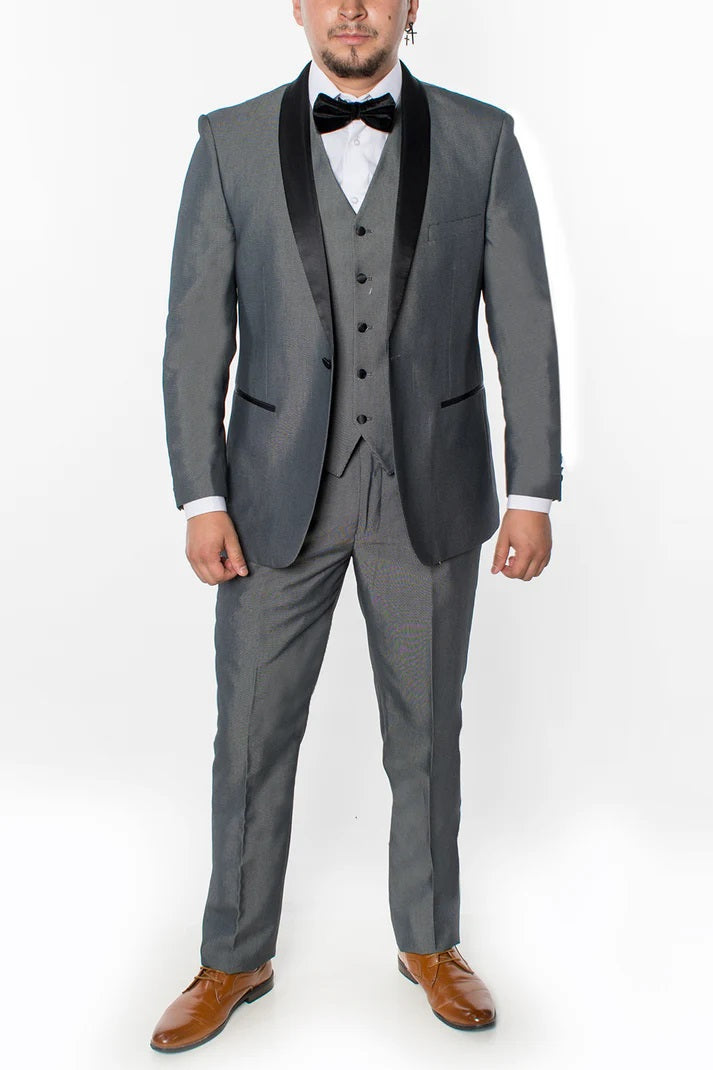 2645-GRAY-TUXEDO-SLIM-3PC-SIZE 34S-46S & 34R-56R & 38L-56L
