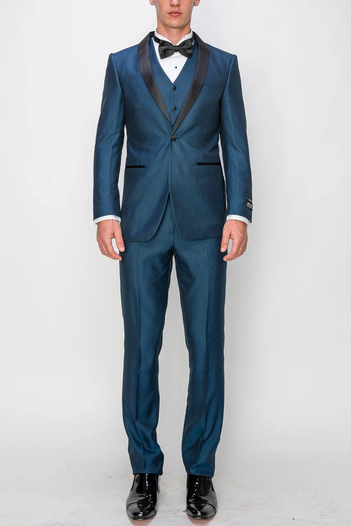 2645-MIDNIGHT BLUE-TUXEDO-SLIM-3PC-SIZE 34S-46S & 34R - 56R & 38L-56L