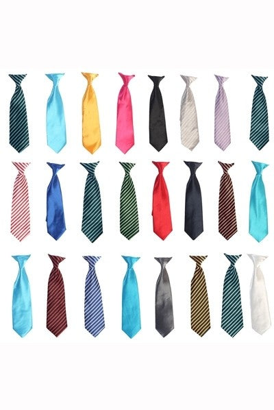 BOYS SOLID-TIE-10 COLORS-SIZE 8-18