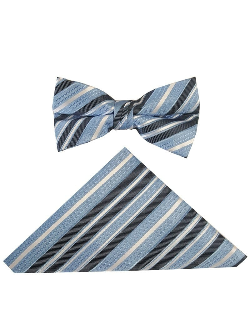BOYS STRIPED BOWTIE-8 COLORS-SIZE 2-7