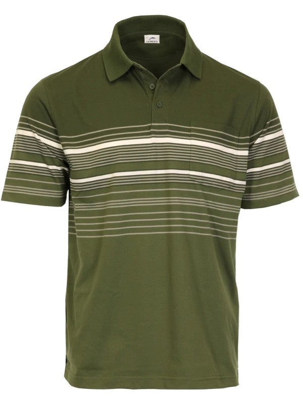 PS-931Men's Striped Polo Shirt
