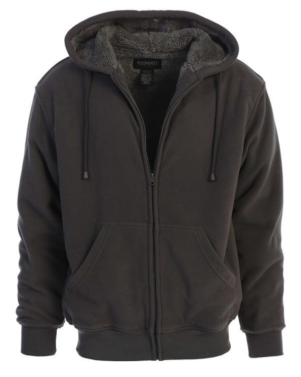 FH-99-Men's Polar Fleece Hoodie W/ Sherpa Lining