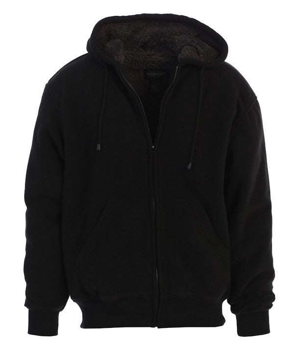 FH-99-Men's Polar Fleece Hoodie W/ Sherpa Lining