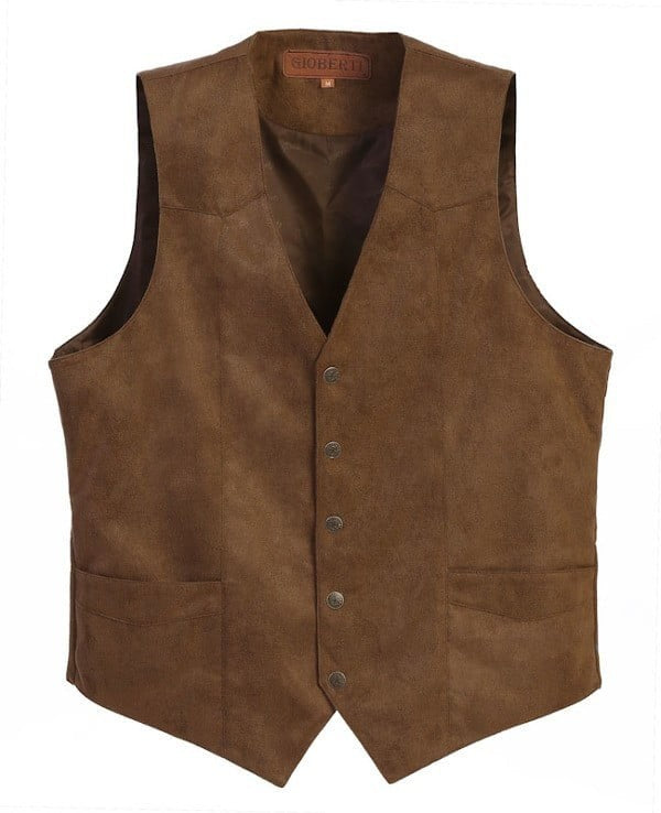 VS-95S-Men's Faux Suede Vest