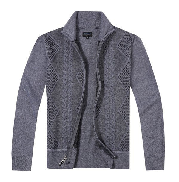 SW-918-Men's Geometric Design Sweater