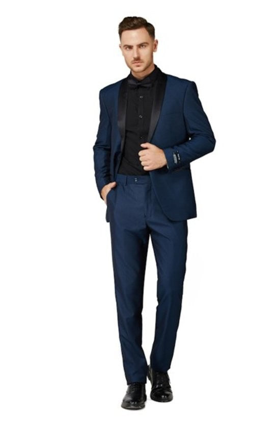 2645 -TUX-NAVY-2PC-SLIM-SHORT-SIZE 34S-46S