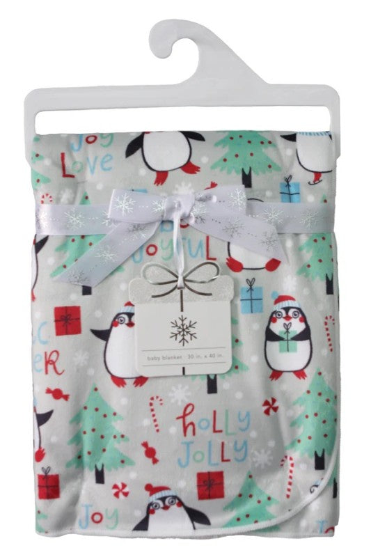BABY'S FIRST CHRISTMAS Plush Blanket Pack of 4