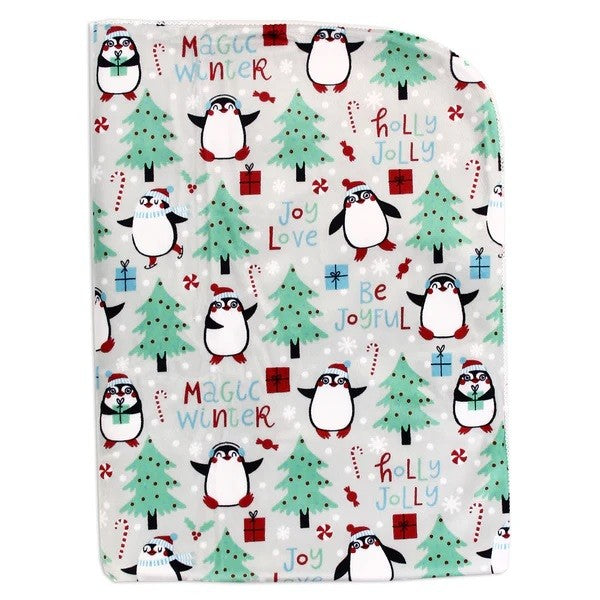 BABY'S FIRST CHRISTMAS Plush Blanket Pack of 4