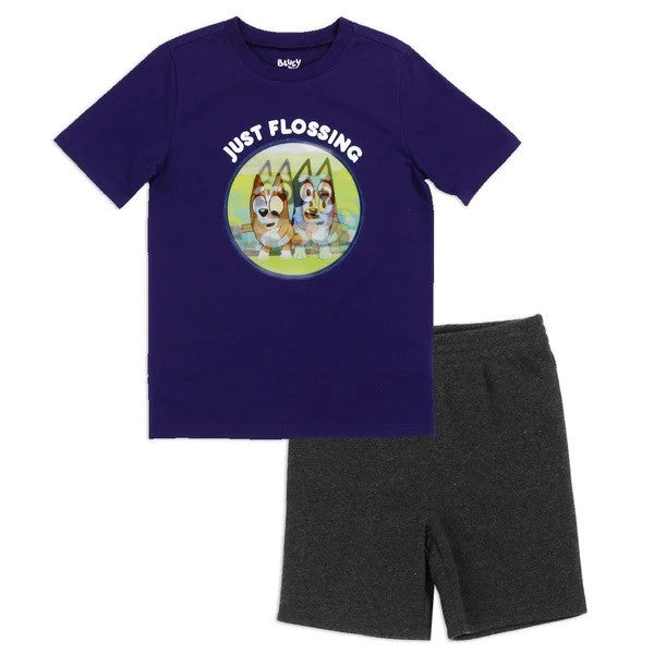 BLUEY Toddler 2PC Short w Lenticular Patch Pack 4