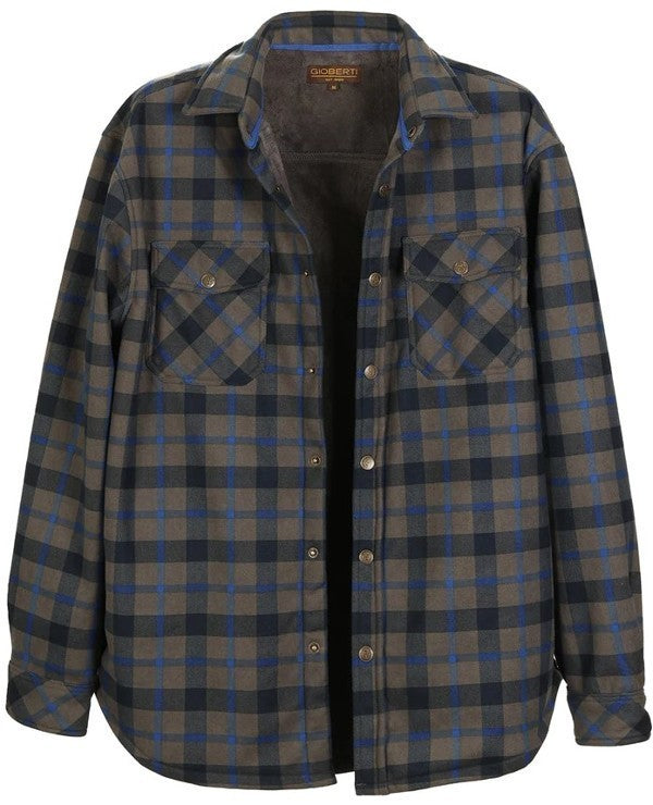 FJ-91-Men's Checkered Flannel Jacket
