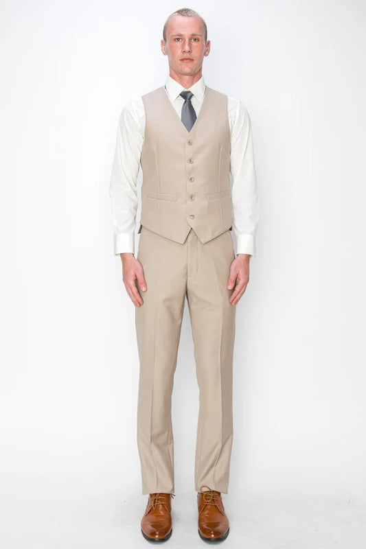 8745-CLASSIC-FIT-BEIGE-3PCS-REGULAR-SIZE 50R-62R