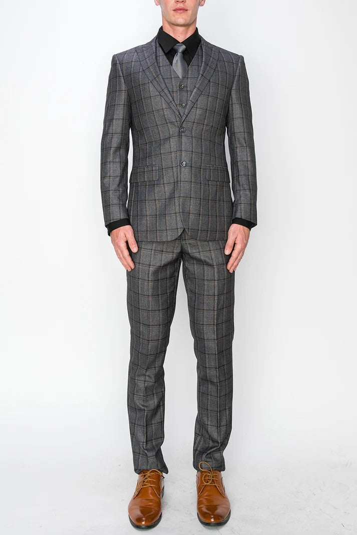 0727-CHAR-CHECKER-3PC-SLIM-REGULAR-SIZE 34R-44R