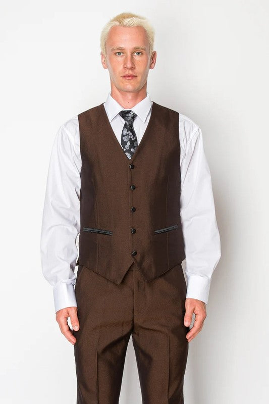 2645-TUX-SHINY-D-BROWN-3PC-SLIM-SHORT-SIZE 34S-46S
