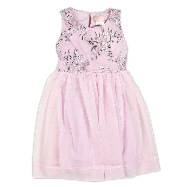 Girls 4-6X Silver Emb. Sequin Dress Pack of 6