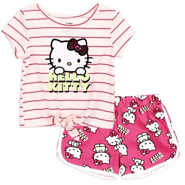 HELLO KITTY 2-4T Girls 2PCS Short Set Pack of 6