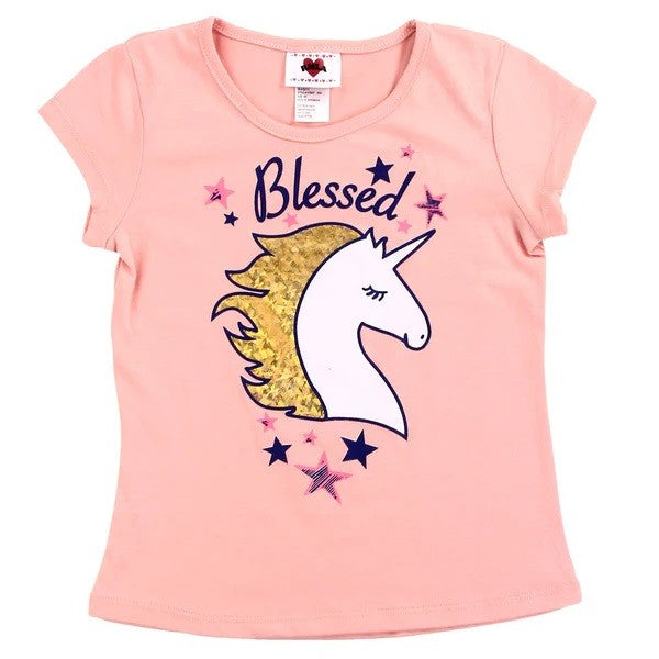 RMLA Girls 4-6X Foil Screen T-Shirt Pack of 6