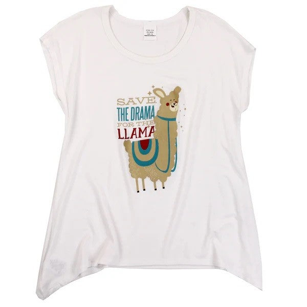 Girls 7-16 Graphic Top - Drama Llama Pack of 6