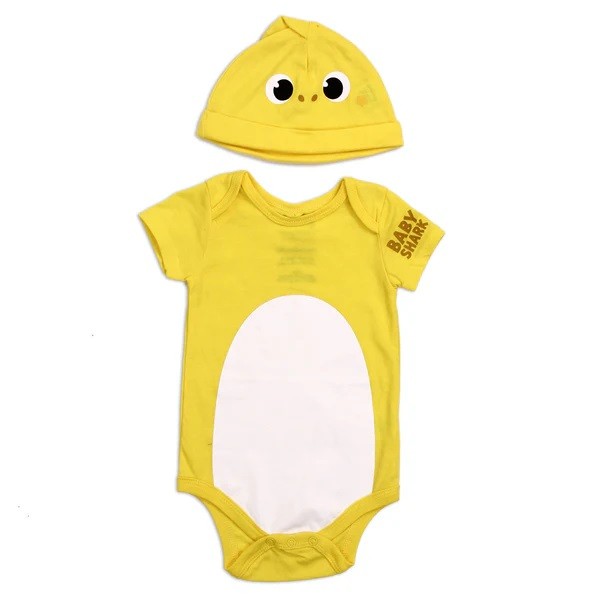 BABY SHARK Boys Creeper & Hat Pack OF7 SIZE 12-24M
