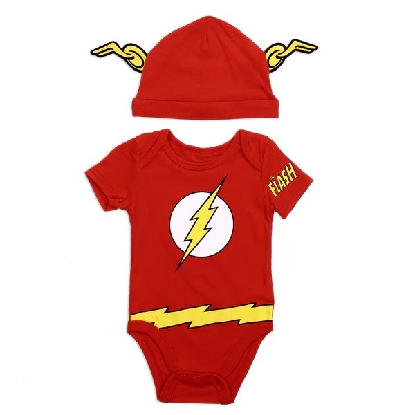 THE FLASH Boys Creeper & Hat Pack of 6 SIZE 12-24M