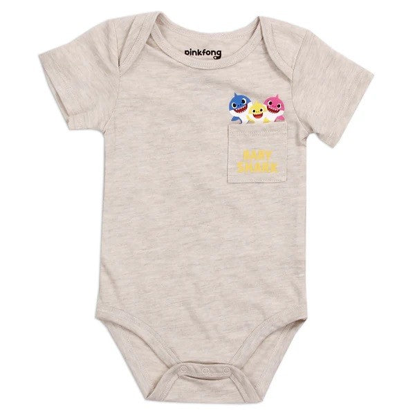 BABY SHARK Boy Single Creeper Pack of 6 SIZE 3-12M