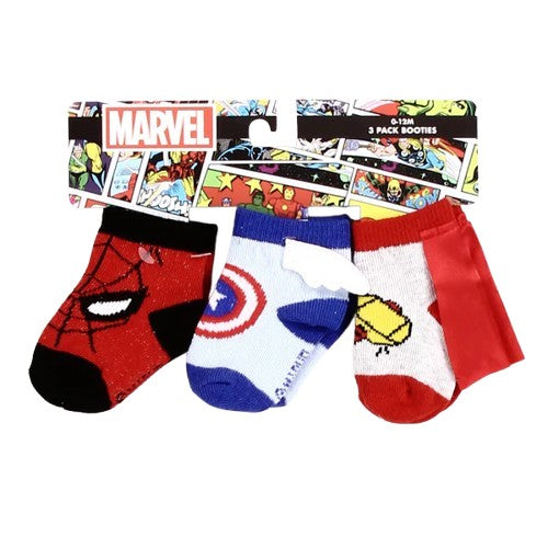 MARVEL Boys 0-12M 3PK Socks Pack of 6