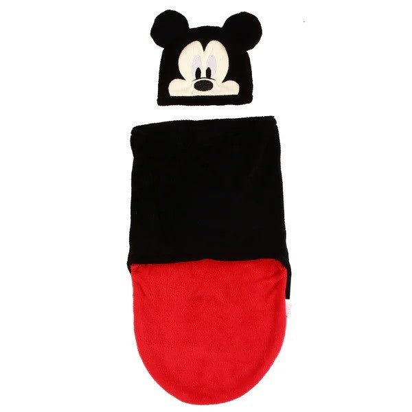 MICKEY MOUSE Newborn Fleece Swaddle-Hat Pack 4