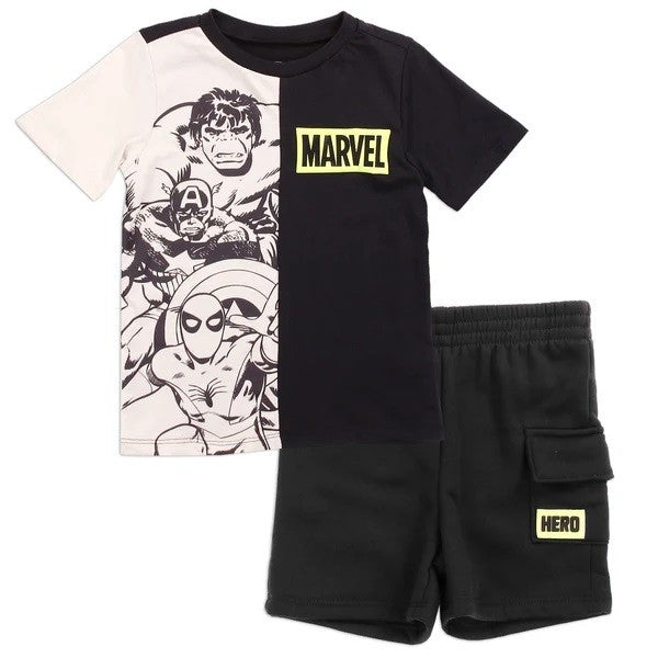 SPIDER-MAN Boys Toddler 2-PC Short Set Pack of 8