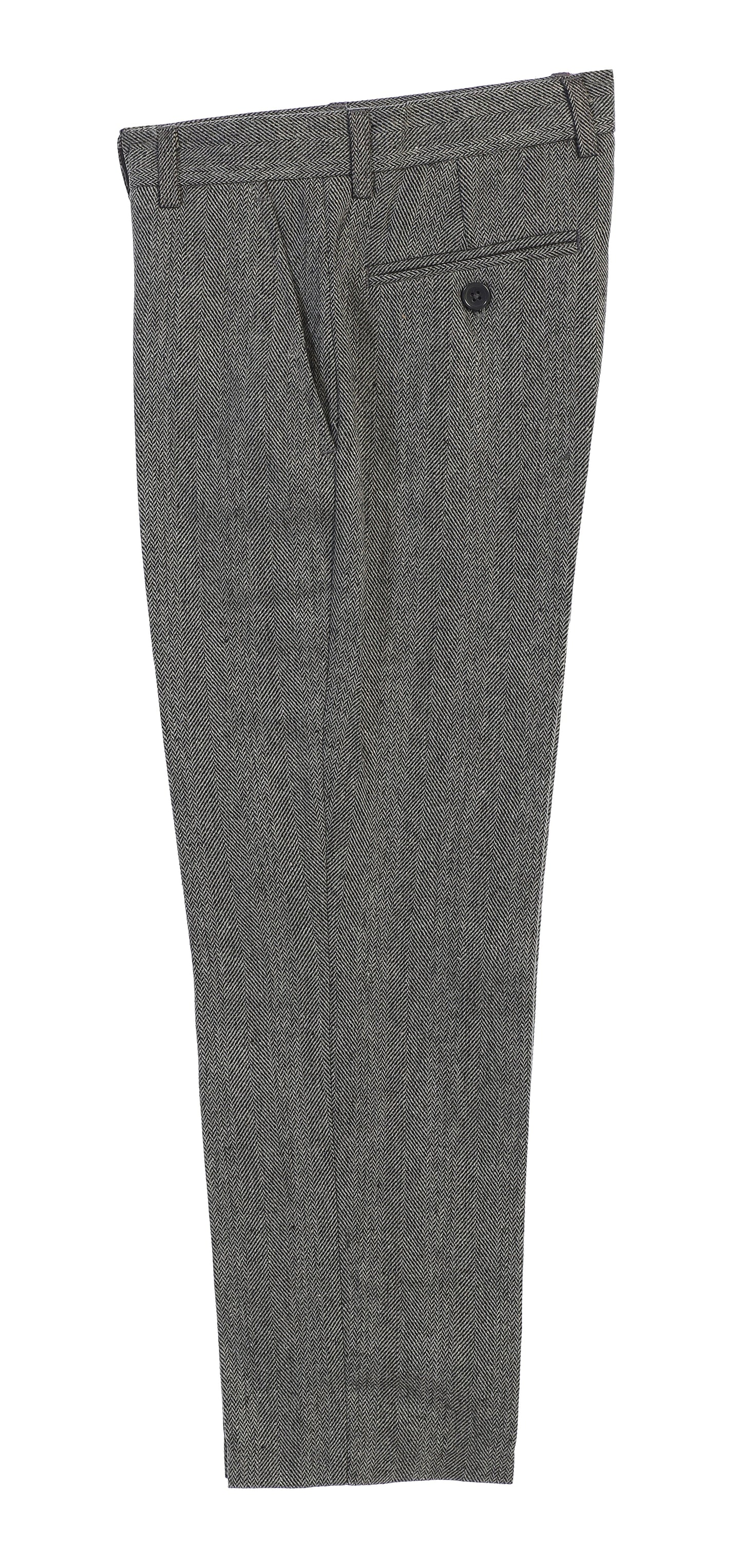 Boys 2 Piece Tweed Plaid Vest and Pants Set