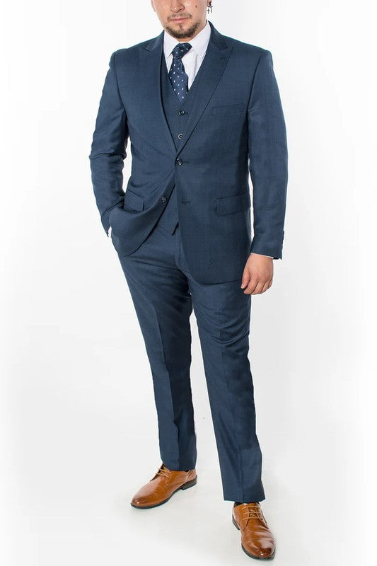 2905-NAVY-CHECKER-3PC-SLIM SIZE 34S-46S & 34R-56L & 38L-56L