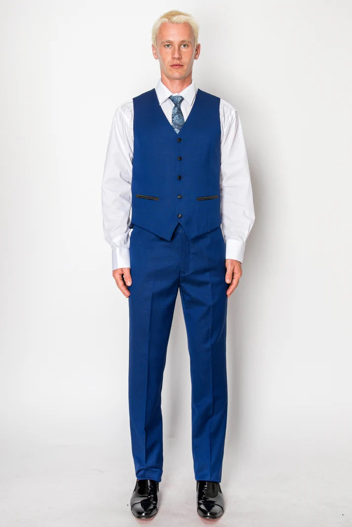 2645-INDIGO BLUE-TUXEDO-SLIM-3PC-SIZE 34S-46S & 34R-56R & 38L-56L