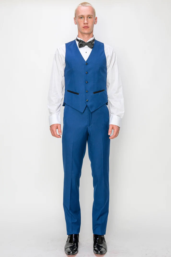 8745-FRENCH BLUE-TUXEDO-SLIM-3PC-SIZE 34S-46S & 34R-56R & 38L-56L