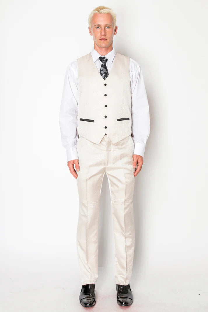 8033-OFF WHITE-TUXEDO-SLIM-3PC-SIZE 34S-46S & 34R-56R & 38L-56L