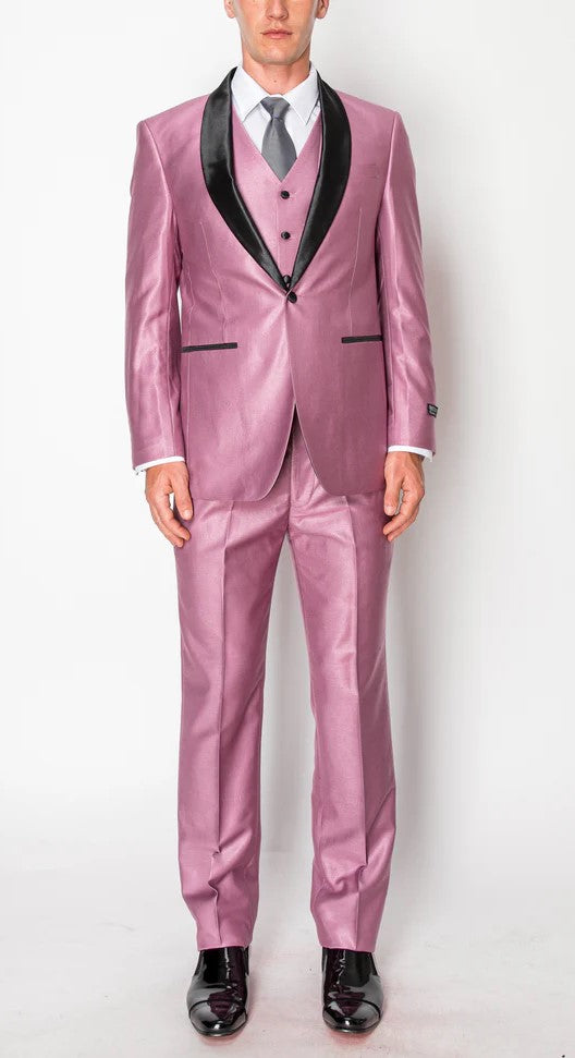 1889-PINK-TUXEDO-3PC-SIZE 34S-46S & 34R-56R & 38L-56L