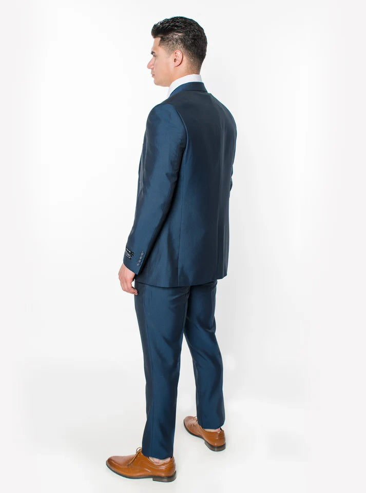2645-TEXTURED INDIGO-SLIM-3PC-SIZE 34S-46S & 34R-56R & 38L-56L