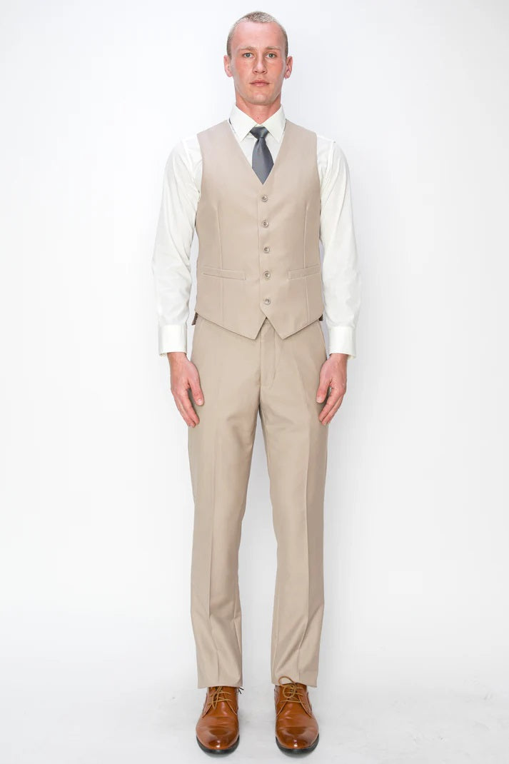 8745-BEIGE-SLIM FIT-3PC-SIZE 34S-46S & 34R-56R & 38L-56L
