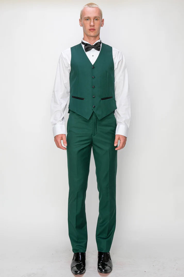 8745-HUNTER GREEN-TUXEDO-3PC-SIZE 34S-46S & 34R-56R & 38L-56L